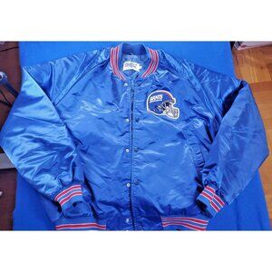 Vintage New York Giants Chalk Line Satin Lined Spell Out Bomber Jacket Men's XL